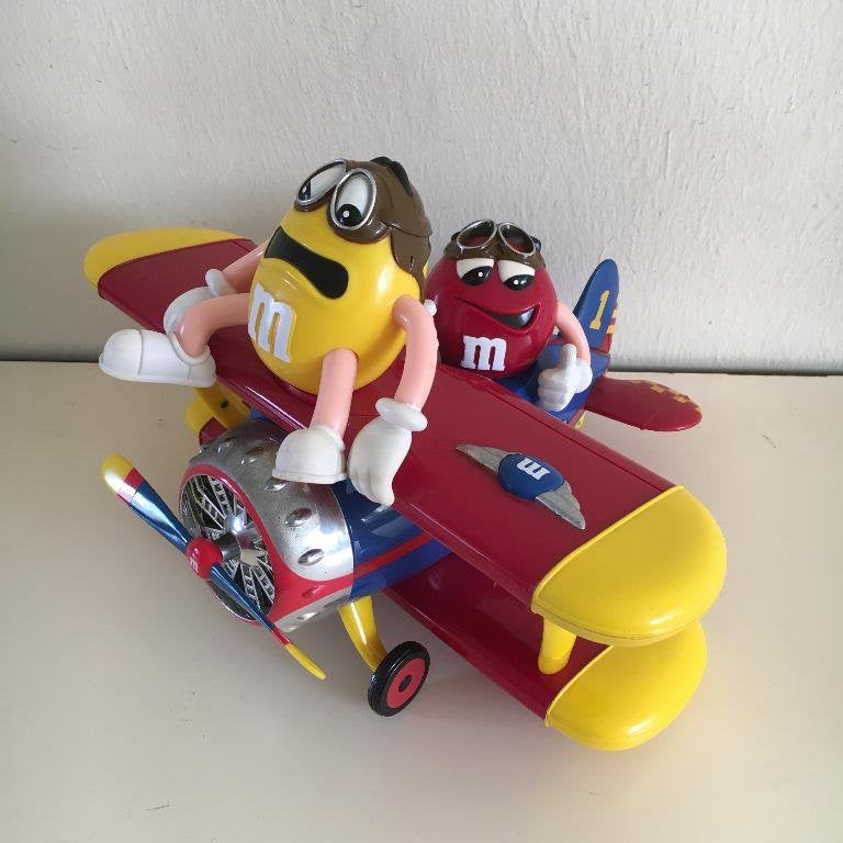 M & M vliegtuig dispenser , vintage, Verzenden