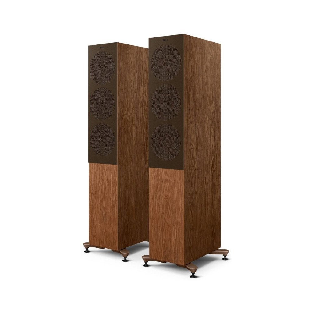 KEF R7 Meta Walnoot (set) - nieuw, dealer, garantie, Vloerstaande luidspreker, Nieuw, Ophalen of Verzenden, 150 watt of meer