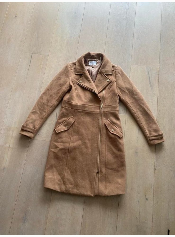 Melting stockholm jas camel wol s m, Ophalen of Verzenden, Zo goed als nieuw, Maat 38/40 (M), Beige
