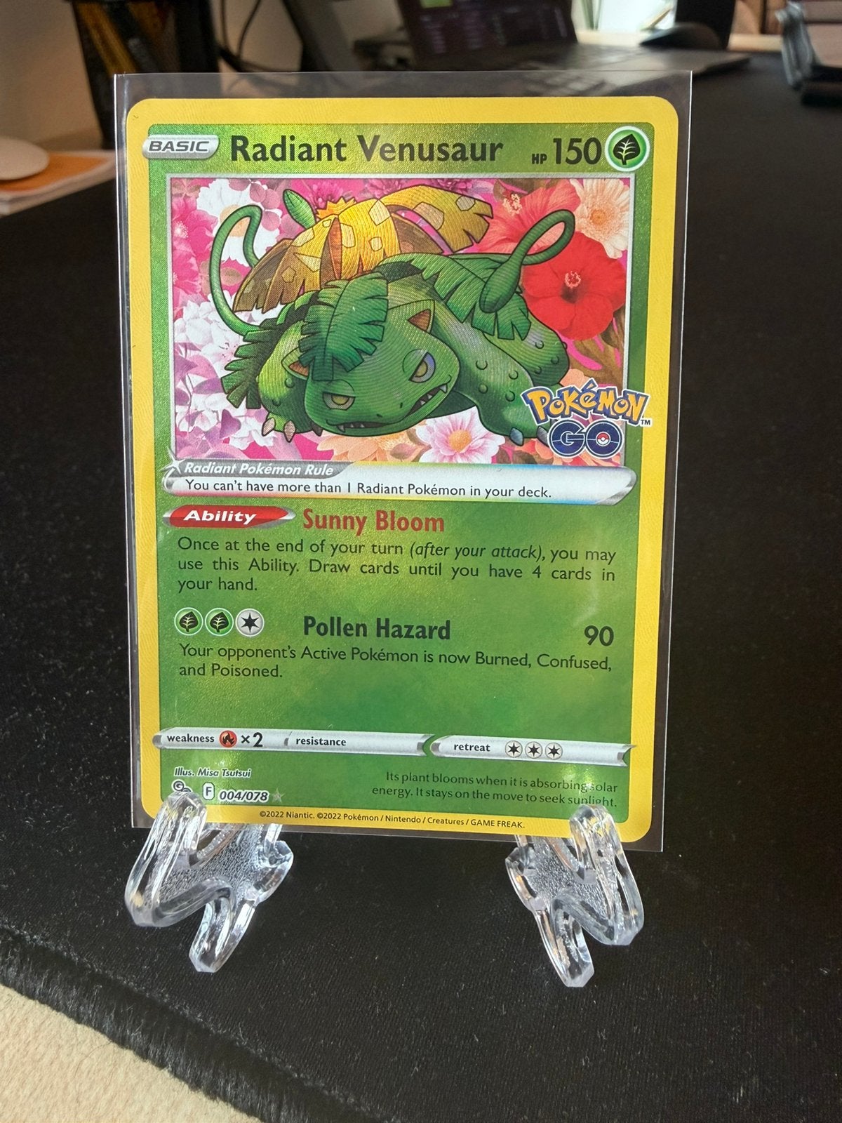 Radiant Venusaur (PGO 004), Ophalen of Verzenden, Zo goed als nieuw, Losse kaart