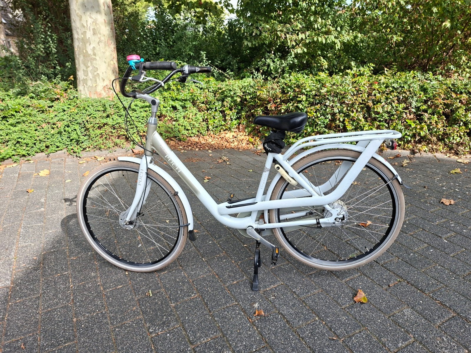 Puch Elegance Damesfiets - Gebruikt met unieke bel, Gebruikt, (Extra) lage instap, 47 tot 50 cm, Trommelrem