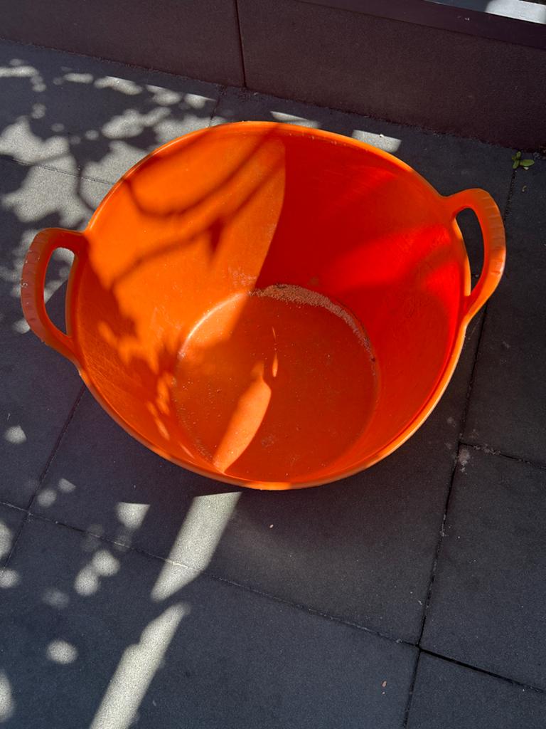 Oranje flexibele emmer/kuip, Ophalen of Verzenden, Gebruikt