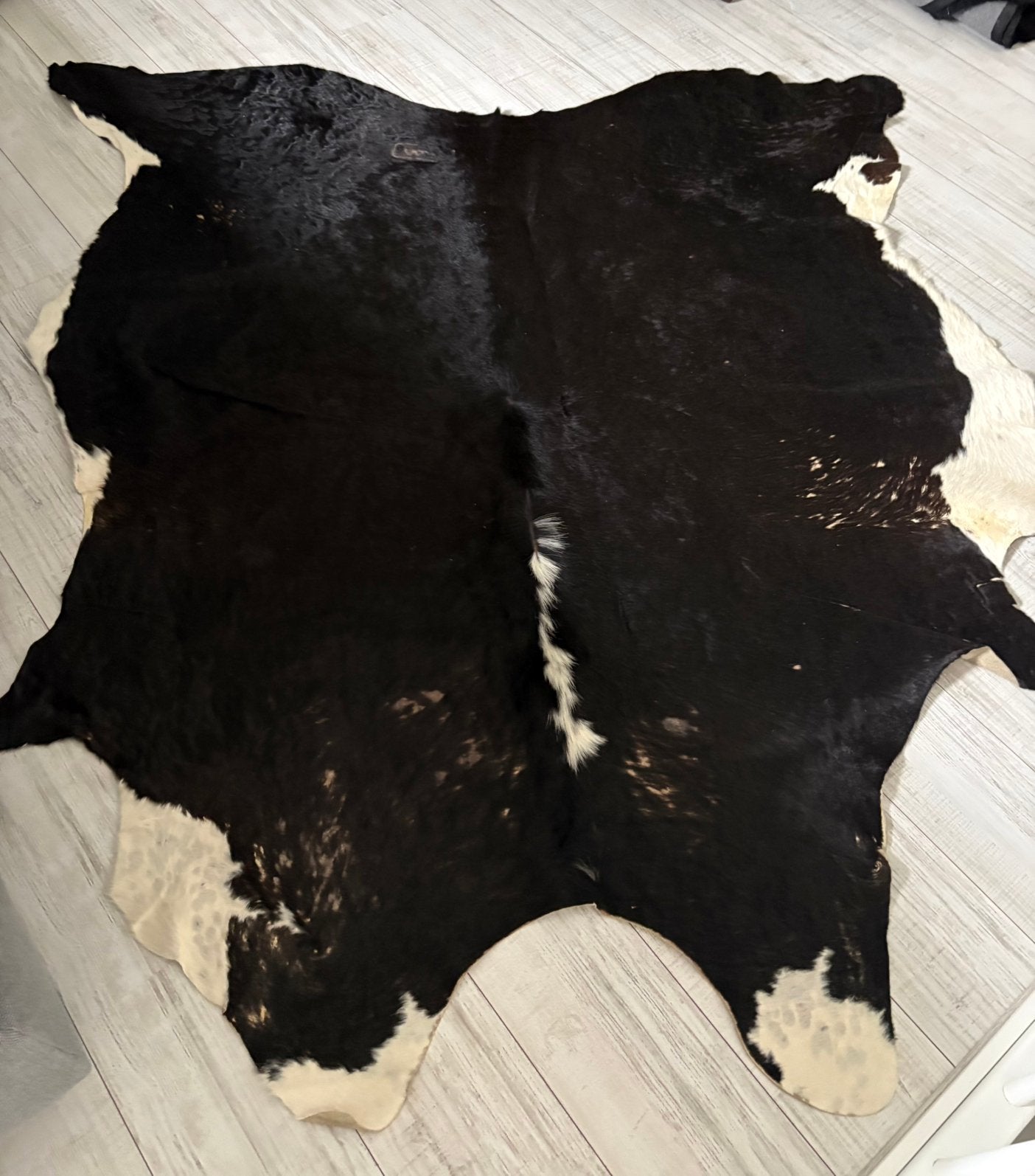 Koeienkleed zwart creme 200x185, Gebruikt, Zwart, 150 tot 200 cm, 200 cm of meer