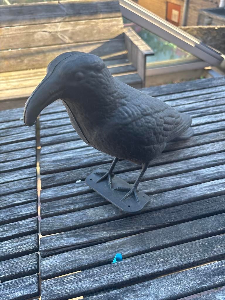 Kraaienverjager voor duiven - Realistisch kunststof beeld, Tuin en Terras, Tuinbeelden, Ophalen of Verzenden, Gebruikt, Kunststof