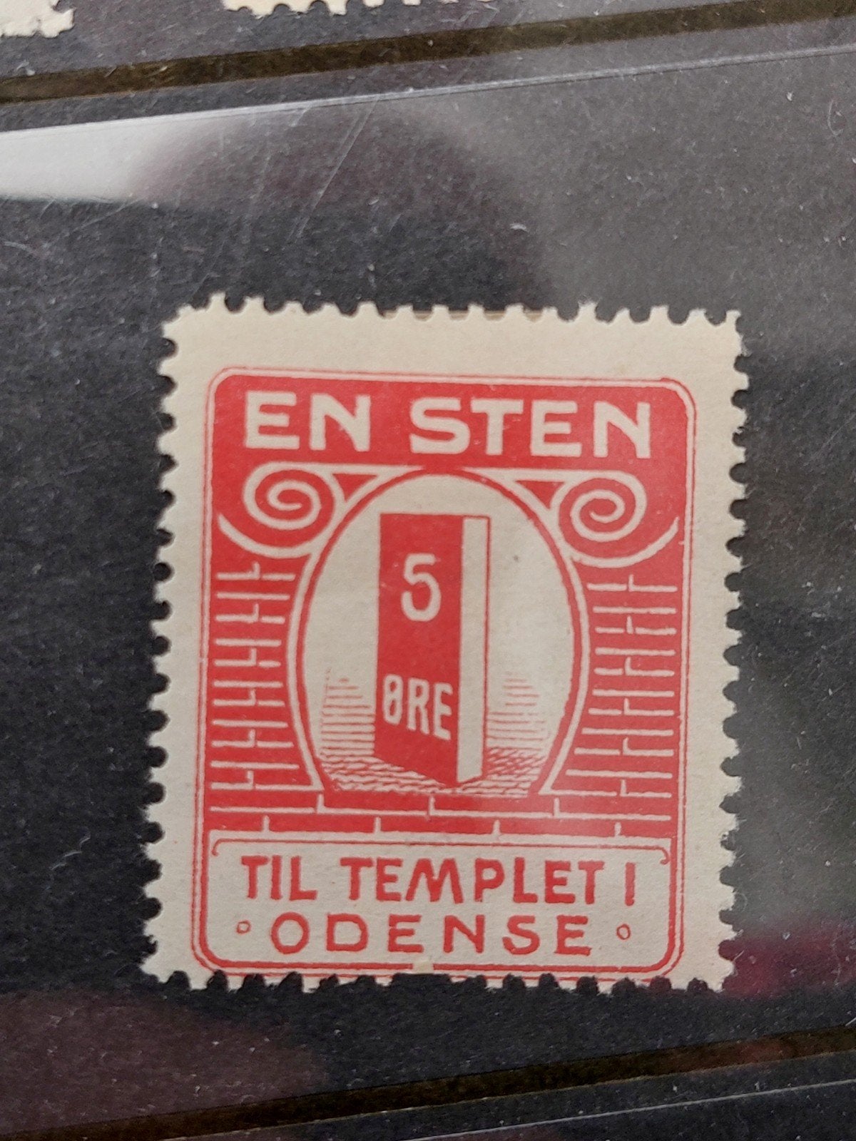 Denemarken Cinderella inzameling tempel Odense, 1910, Postzegels en Munten, Ophalen of Verzenden, Denemarken, Postfris