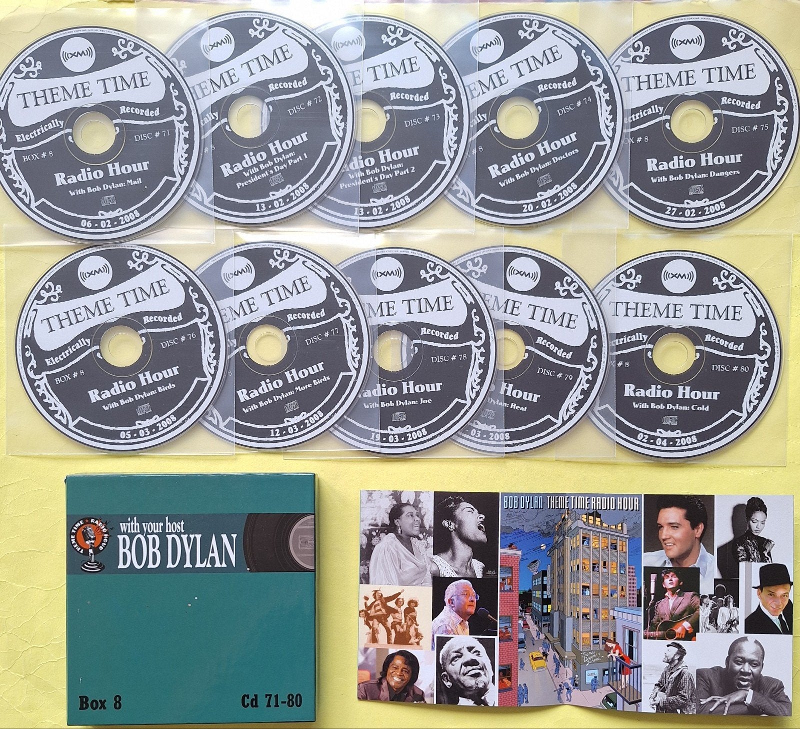 Bob Dylan Theme Time Radio Hour Box 8, 10x CD 71-80, Ophalen of Verzenden, Zo goed als nieuw, Boxset, Inclusief doosje