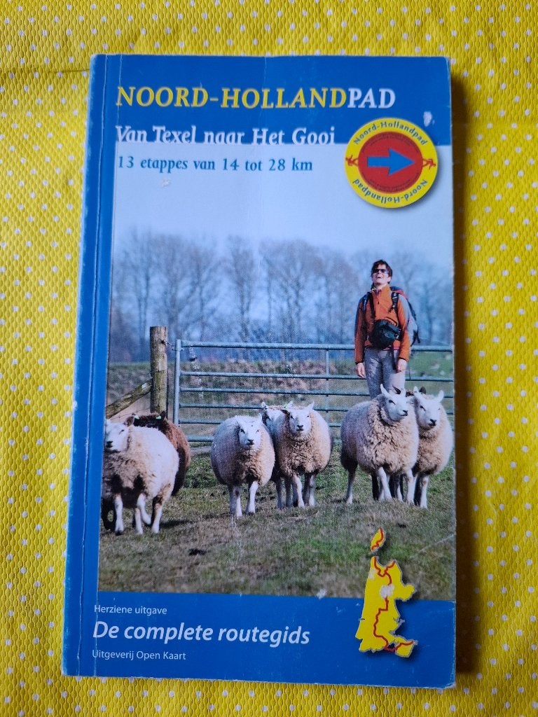 Noord-Hollandpad: Van Texel >naar Het Gooi - Compl.Routegids, Fiets- of Wandelgids, Ophalen of Verzenden, Benelux, Gelezen