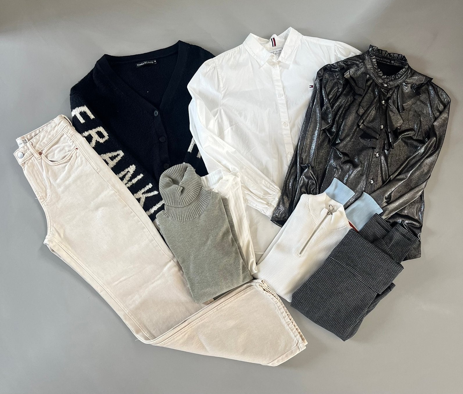 8 delig meisjes kledingpakket o.a Tommy Hilfiger 164/176, Ophalen of Verzenden, Zo goed als nieuw, Maat 164