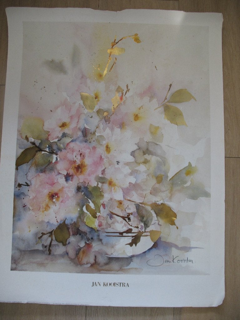 Litho -Tekening- Poster- Jan Kooistra  Vintage, Antiek en Kunst, Gesigneerd, Ophalen