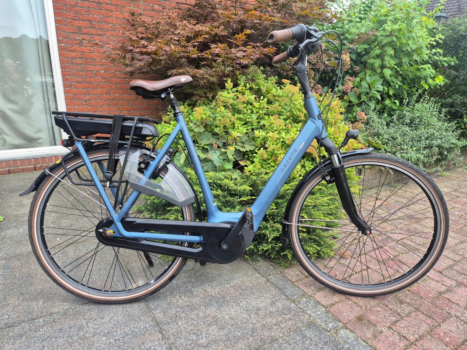 nette Gazelle Orange c7+  61cm, Ophalen, Zo goed als nieuw, 59 cm of meer, 50 km per accu of meer