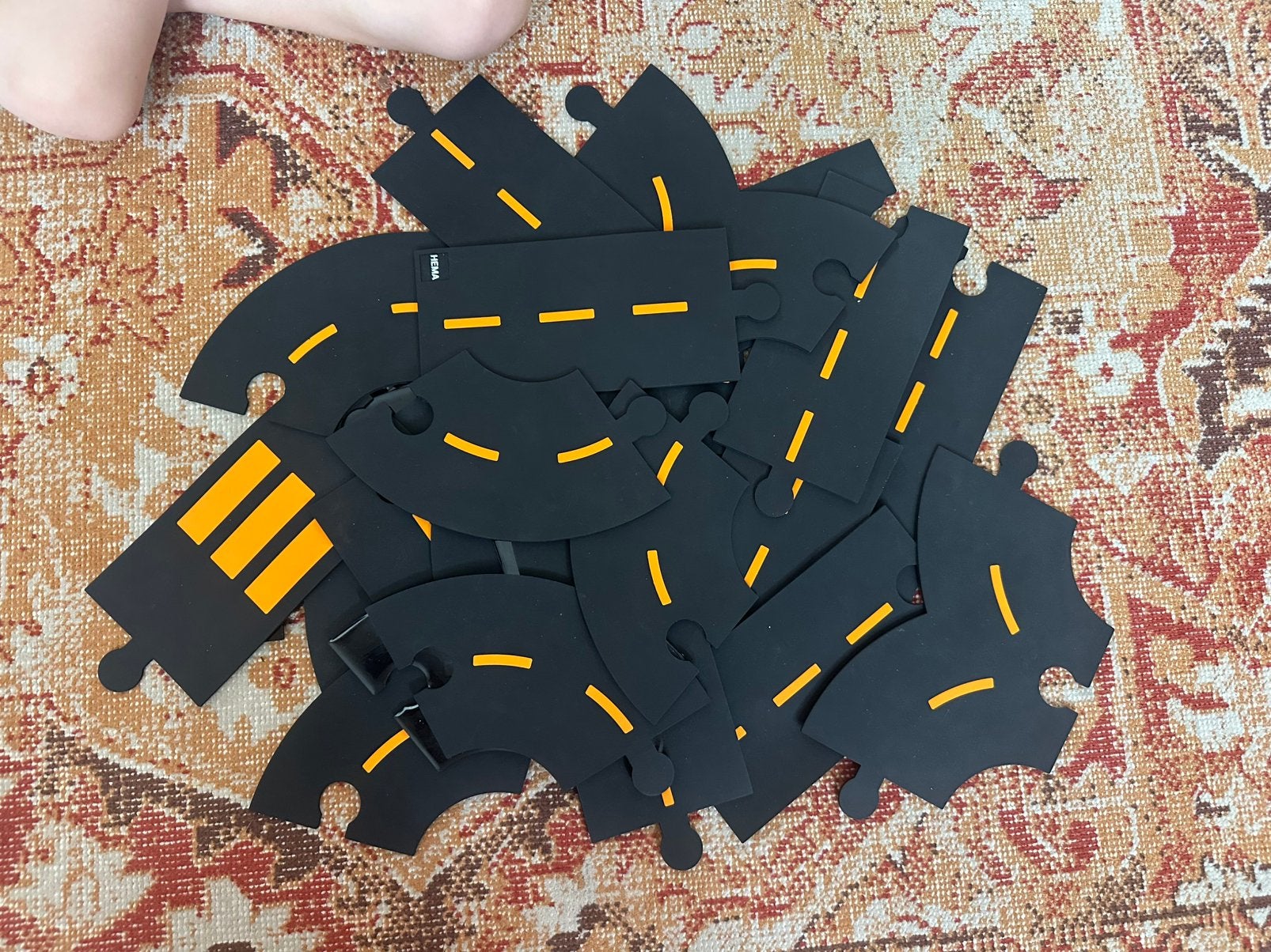 Autobaan puzzelstukken PVC Hema, Ophalen of Verzenden, Zo goed als nieuw, Jongen of Meisje