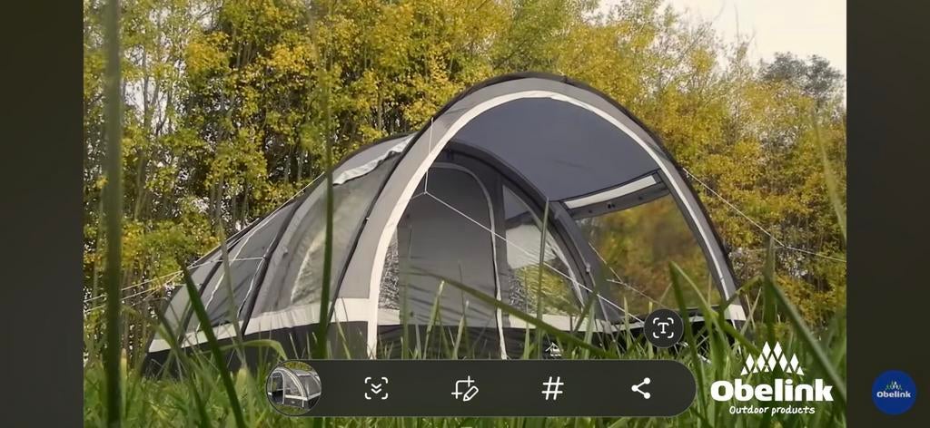 Obelink Lugano 6 Plus tunneltent - Zo goed als nieuw!, Ophalen of Verzenden, Zo goed als nieuw, Tot en met 6