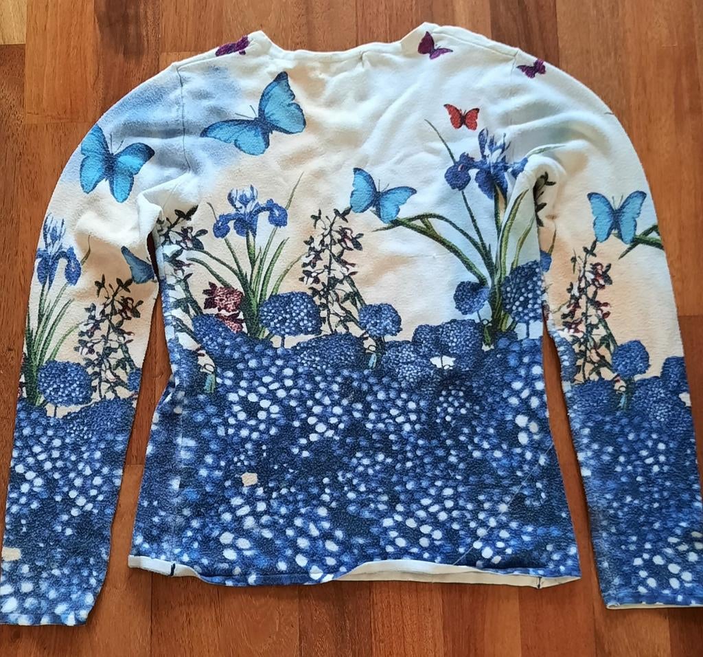Popcorn Milano trui met vlinders en bloemen, Kleding | Dames, Blauw, Popcorn Milano, Ophalen of Verzenden, Zo goed als nieuw