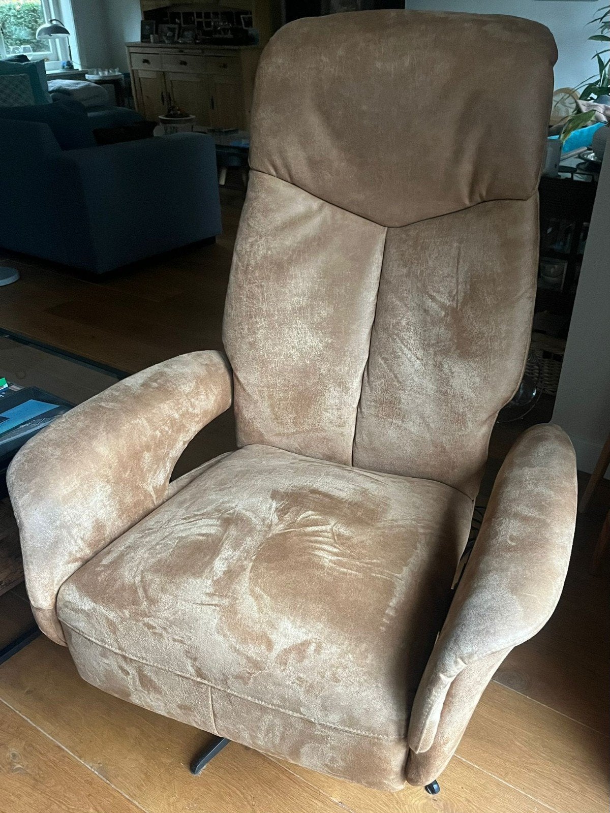 Relaxfauteuil elektrisch!, Ophalen, 75 tot 100 cm, Zo goed als nieuw, Stof