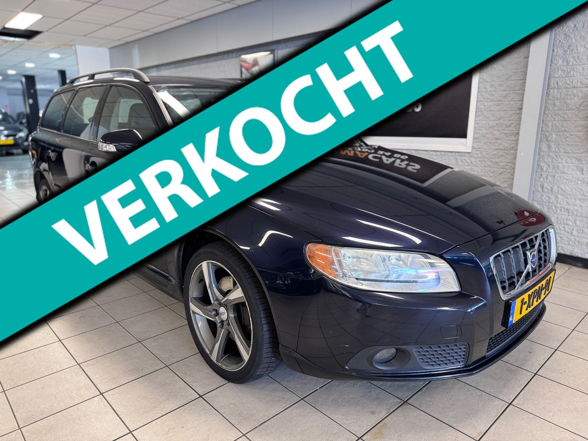 Volvo V70 2.4 D5 Summum | Volle opties | 185pk | Leder |, Auto's, Volvo, Gebruikt, Automatische klimaatregeling, 2000 kg, Blauw