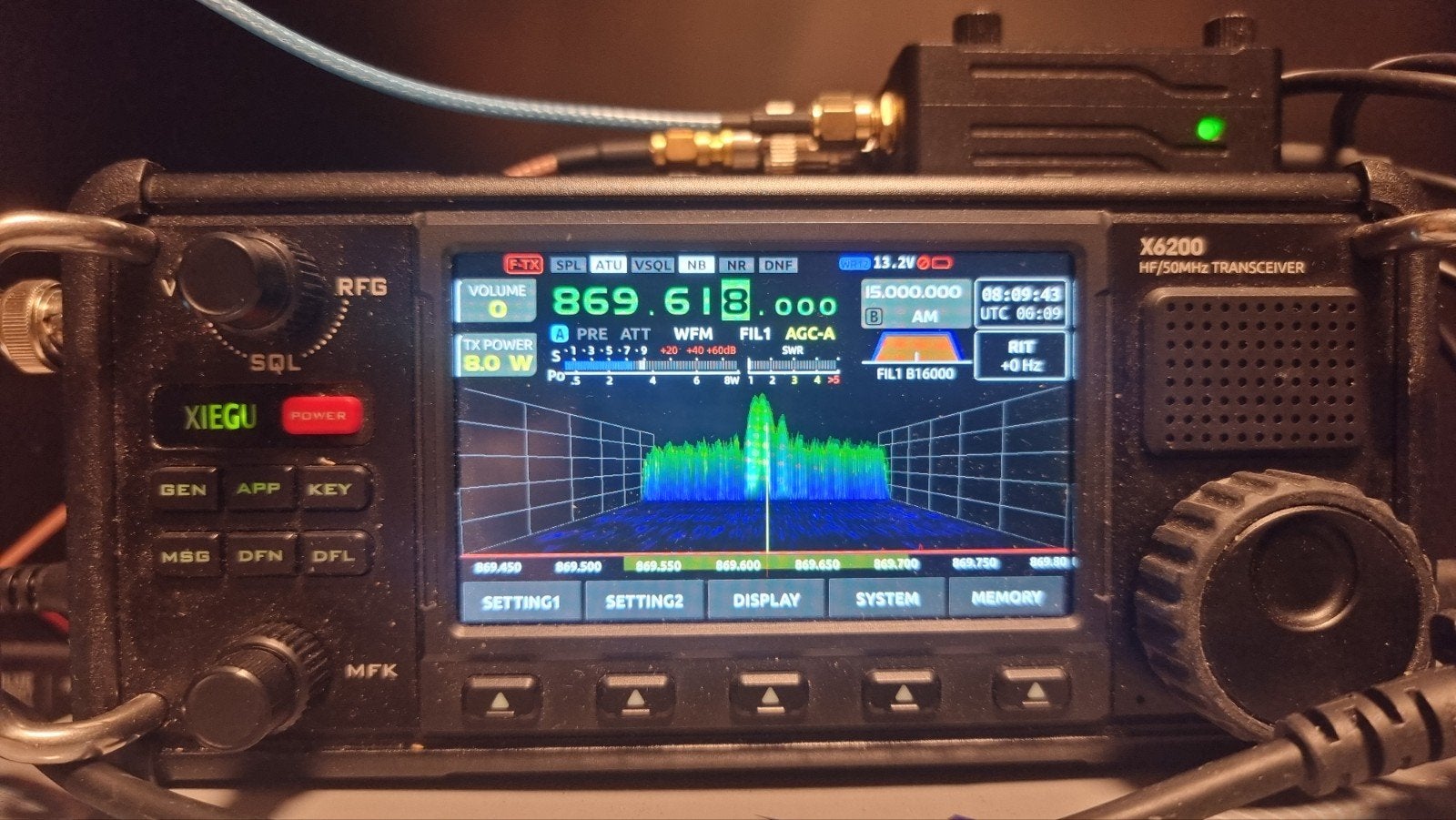 Xiegu X6200 HF/50MHz Transceiver met WR12 module, Ophalen of Verzenden, Zo goed als nieuw, Zender en Ontvanger