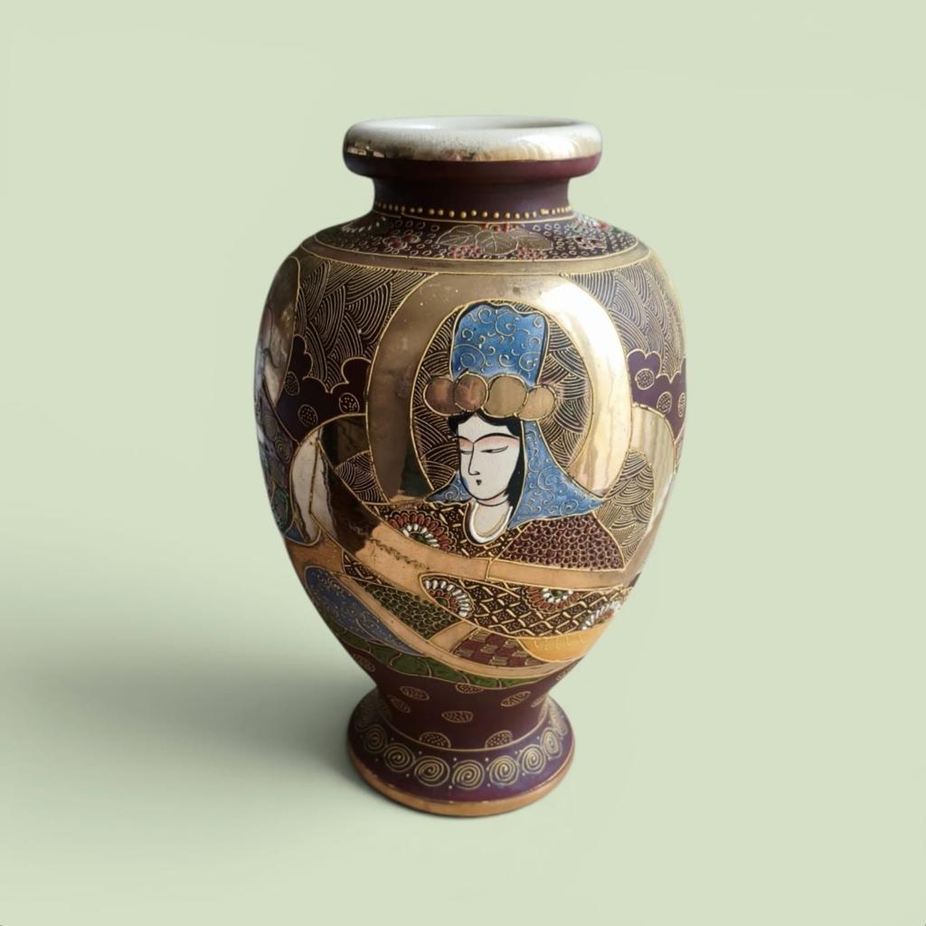 Antieke Japanse Satsuma Vaas, Ophalen of Verzenden
