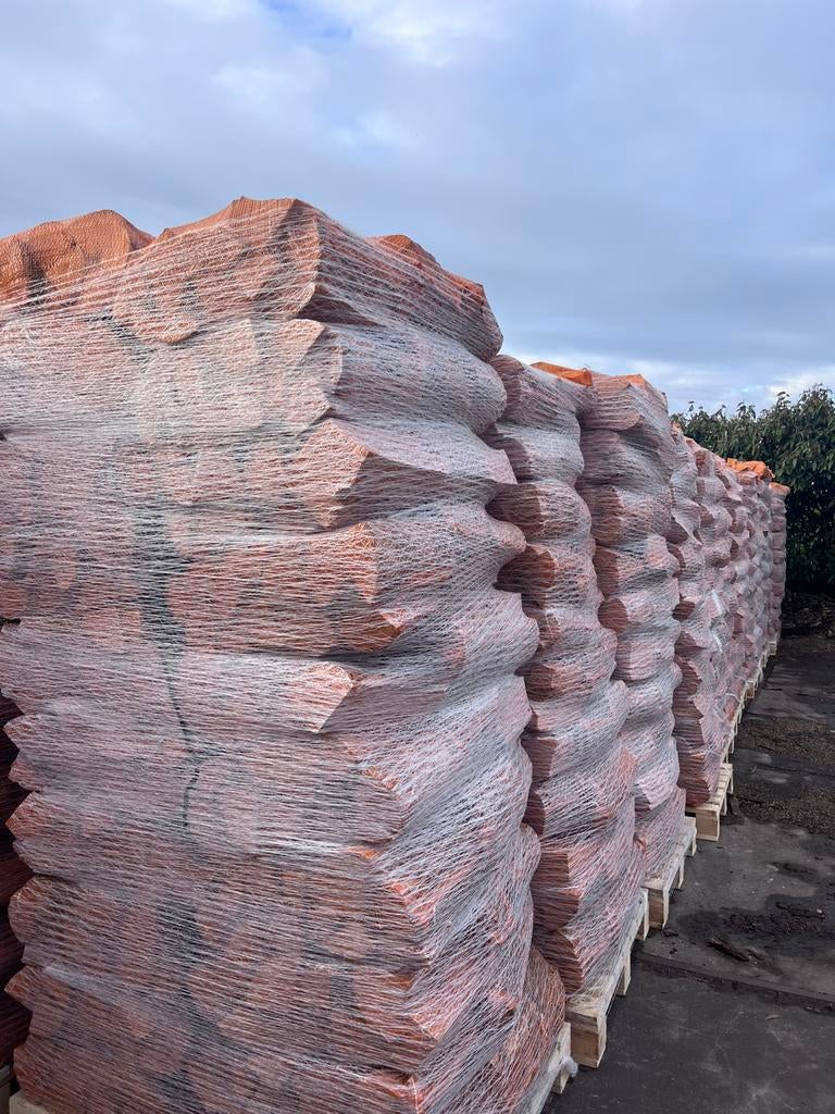 Netzakken openhaardhout 40liter zakken MAANDAANBIEDING APRIL, Minder dan 3 m³, Ophalen of Verzenden