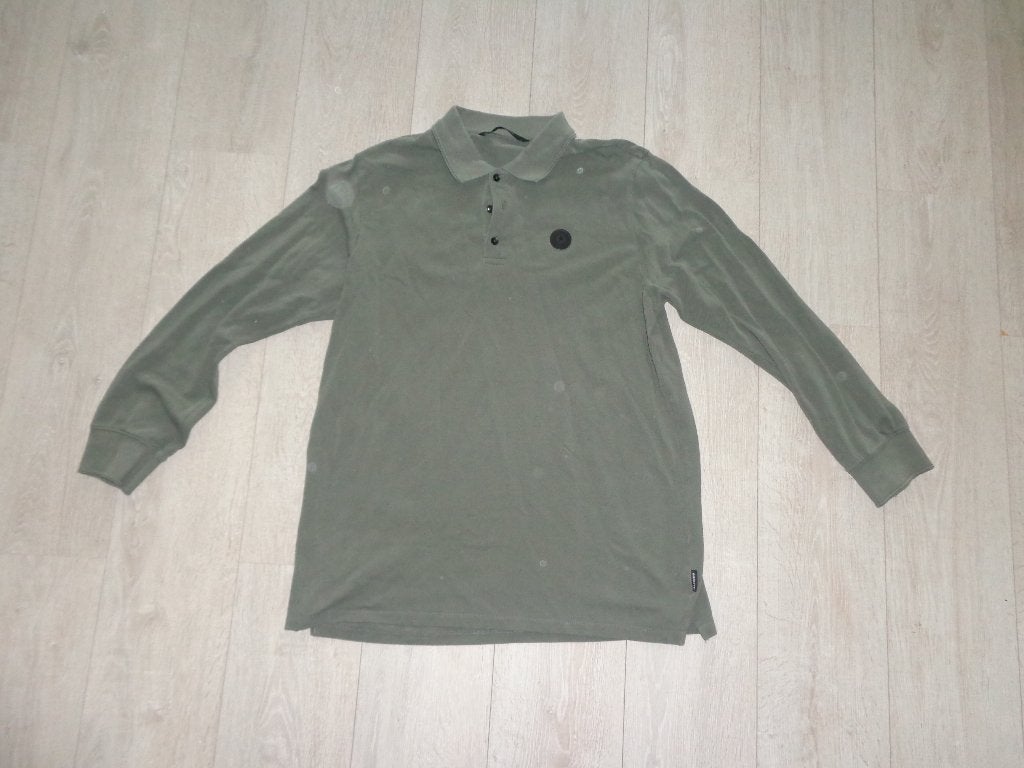 Legergroene Airforce polo met lange mouw, maat XXL, Ophalen of Verzenden, Zo goed als nieuw, Overige maten, Groen