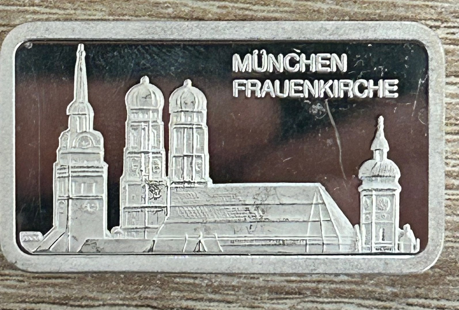 1 ounce zilverbaar Degussa München Frauenkirche, Verzenden, Zilver