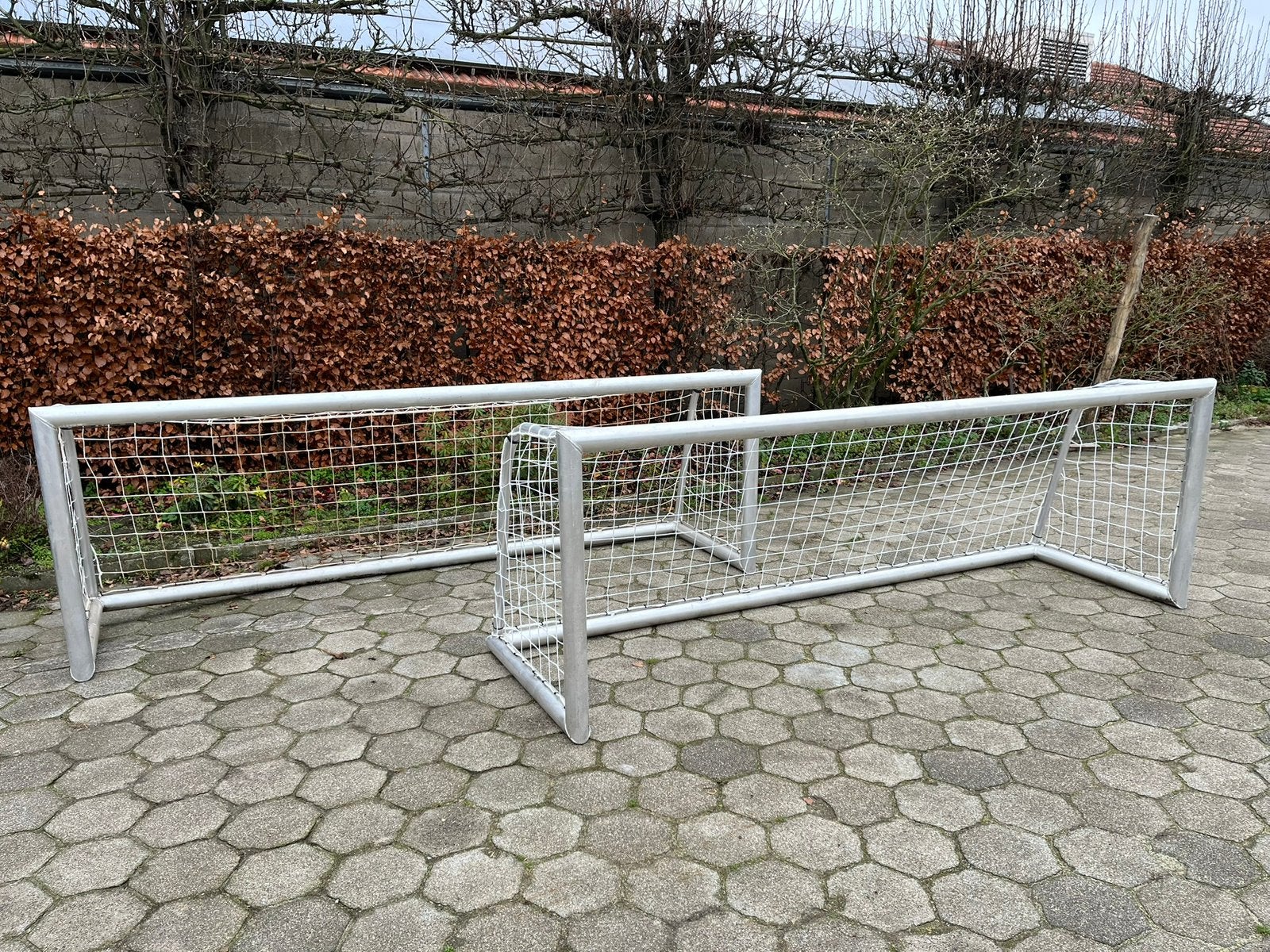 Aluminium voetbalgoals, Maat XL, Ophalen, Zo goed als nieuw, Overige typen