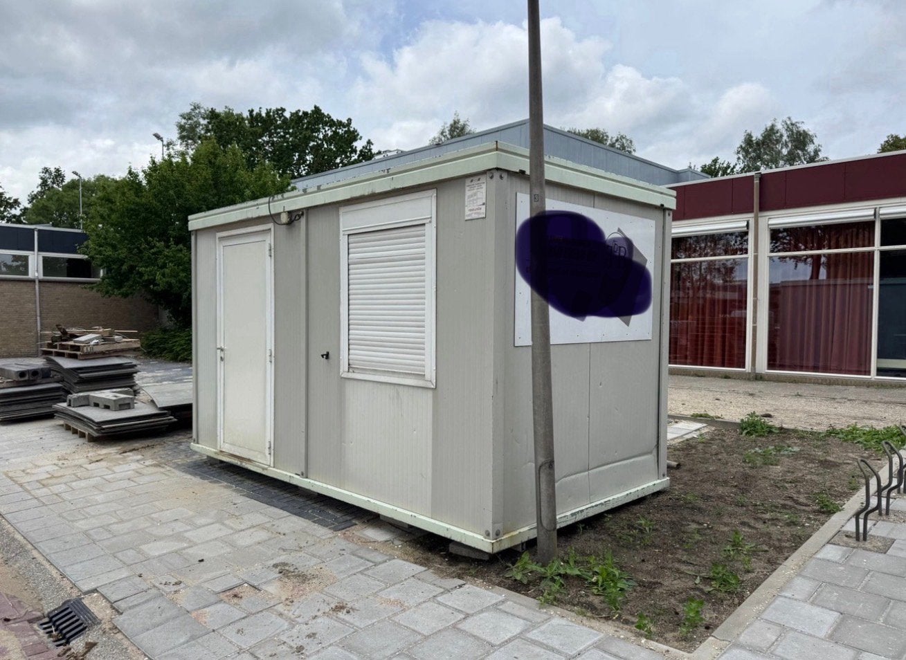 Robuuste bouwkeet / kantoorunit met verwarming, Ophalen