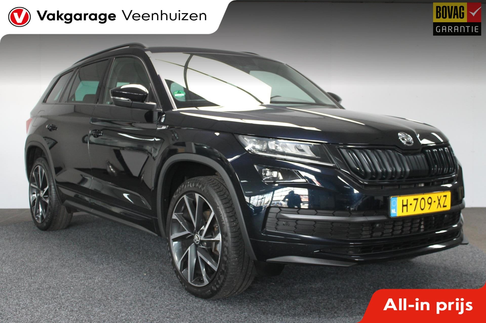 Skoda Kodiaq 1.5 TSI Sportline Business|Rijklaar prijs|Elek., Auto's, 4 cilinders, 1481 kg, Zwart, Bedrijf