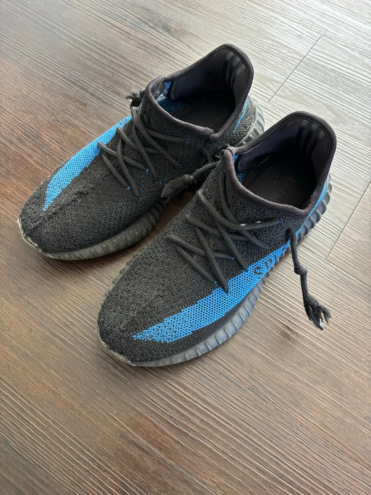 Adidas Yeezy Boost 350 V2 Zwart/Blauw - Maat 41, Ophalen of Verzenden, Gedragen, Zwart