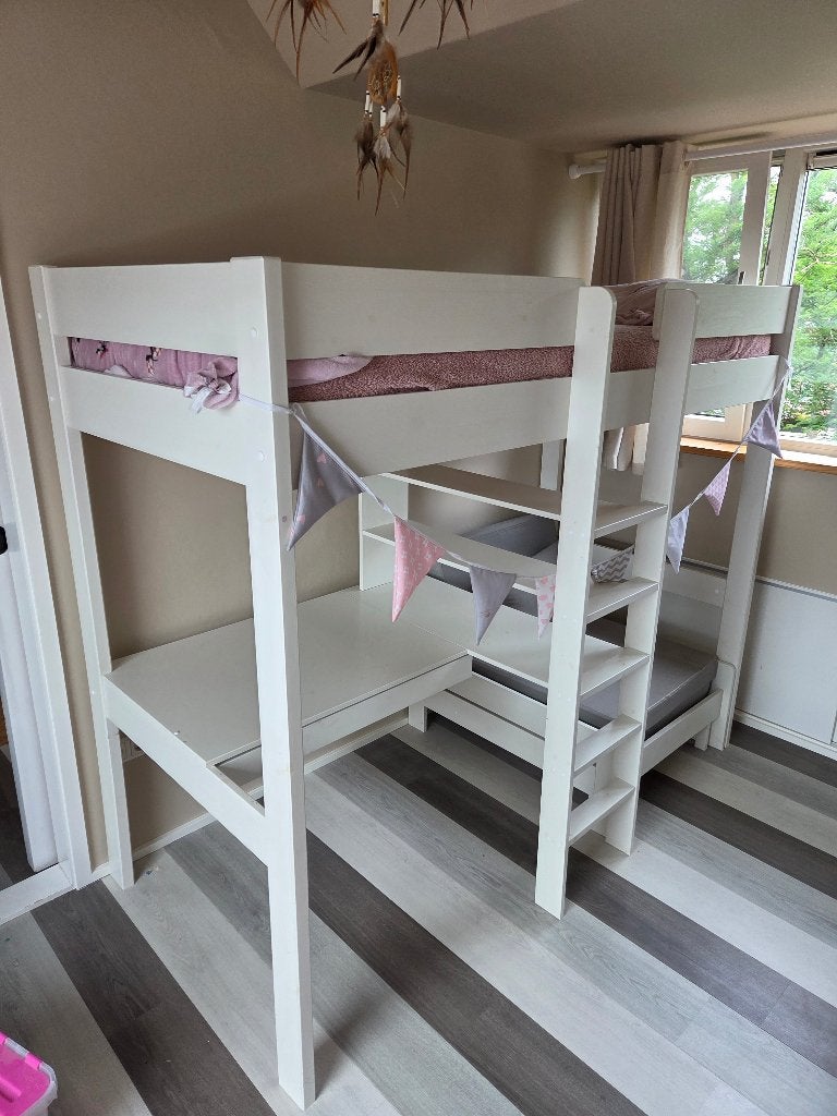 Ikea hoogslaper met bank en bureau, Kinderen en Baby's, Ophalen, Gebruikt, Hoogslaper