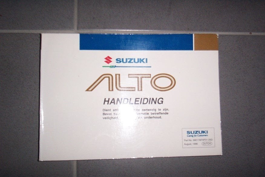 Gebruikershandleiding voor SUZUKI ALTO  1994/2002, Ophalen of Verzenden