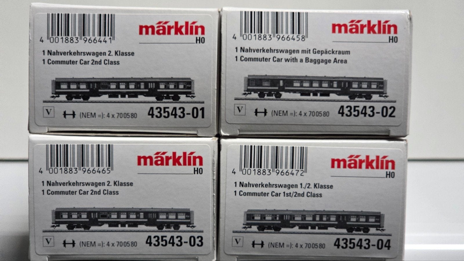 Marklin HO 43543 M2 IJssellijn rijtuigen nieuw., Hobby en Vrije tijd, Gelijkstroom of Wisselstroom, Analoog, Ophalen of Verzenden