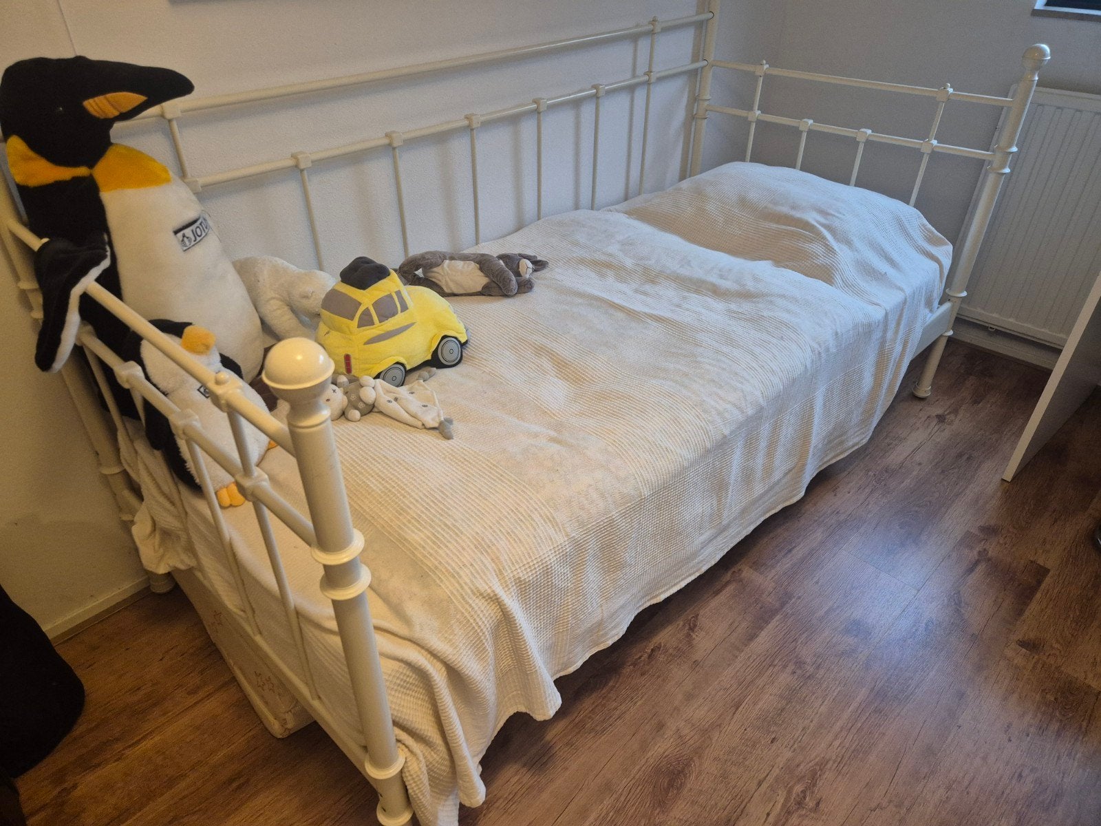 eem persoons bed, Ophalen, Gebruikt, 90 cm, Eenpersoons