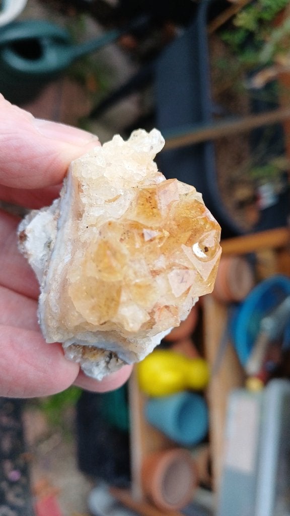 202618 Citrien kwarts Minas Gerais Brazilië, Ophalen of Verzenden, Mineraal