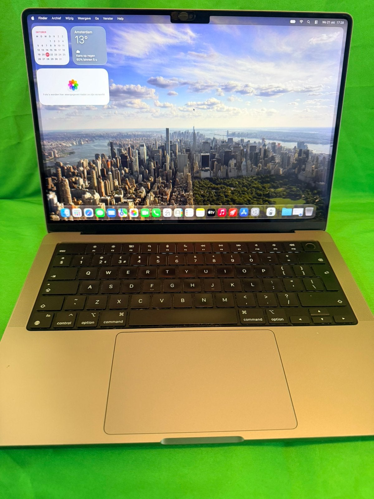 MacBook pro M1. 14 inch 14 core 16 GB. 512 GB, Computers en Software, Qwerty, Overige groottes, 512 GB, Zo goed als nieuw