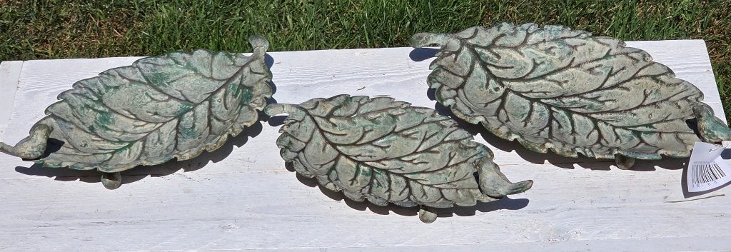 3 VOEDERSCHALEN / VAN METAAL, Nieuw, Info@huisentuindecoratiemarie.nl, Huis en tuin decoratie marie, Peize