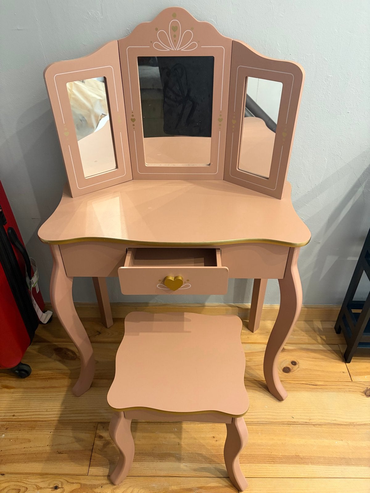Kinder  kaptafel met krukje voor kinderen 4/5 jaar, Ophalen, Gebruikt, Tafel(s) en Stoel(en)