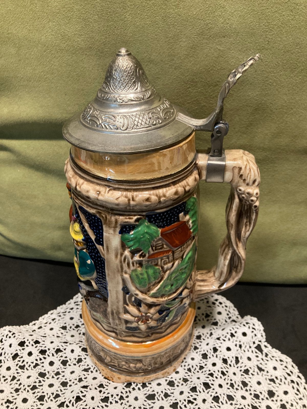 Vintage Duitse bierpul met muziekdoosje (291025s), Ophalen of Verzenden