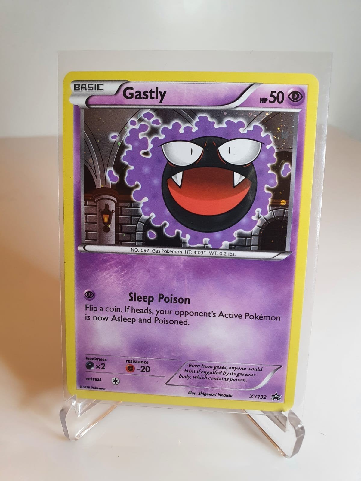 POKEMON KAART; GASTLY, XY132, HOLO, Ophalen of Verzenden, Zo goed als nieuw