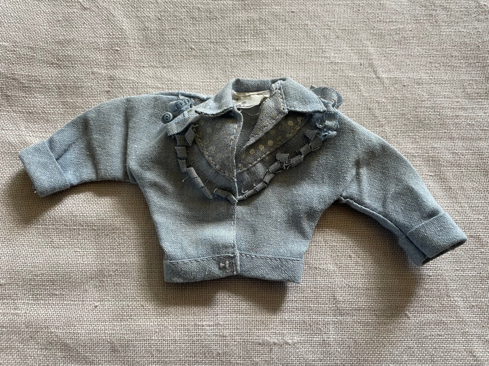 Vintage Barbie Jeans Spijker jasje Feeling Fun 1988 Mattel, Ophalen of Verzenden, Gebruikt, Kleertjes
