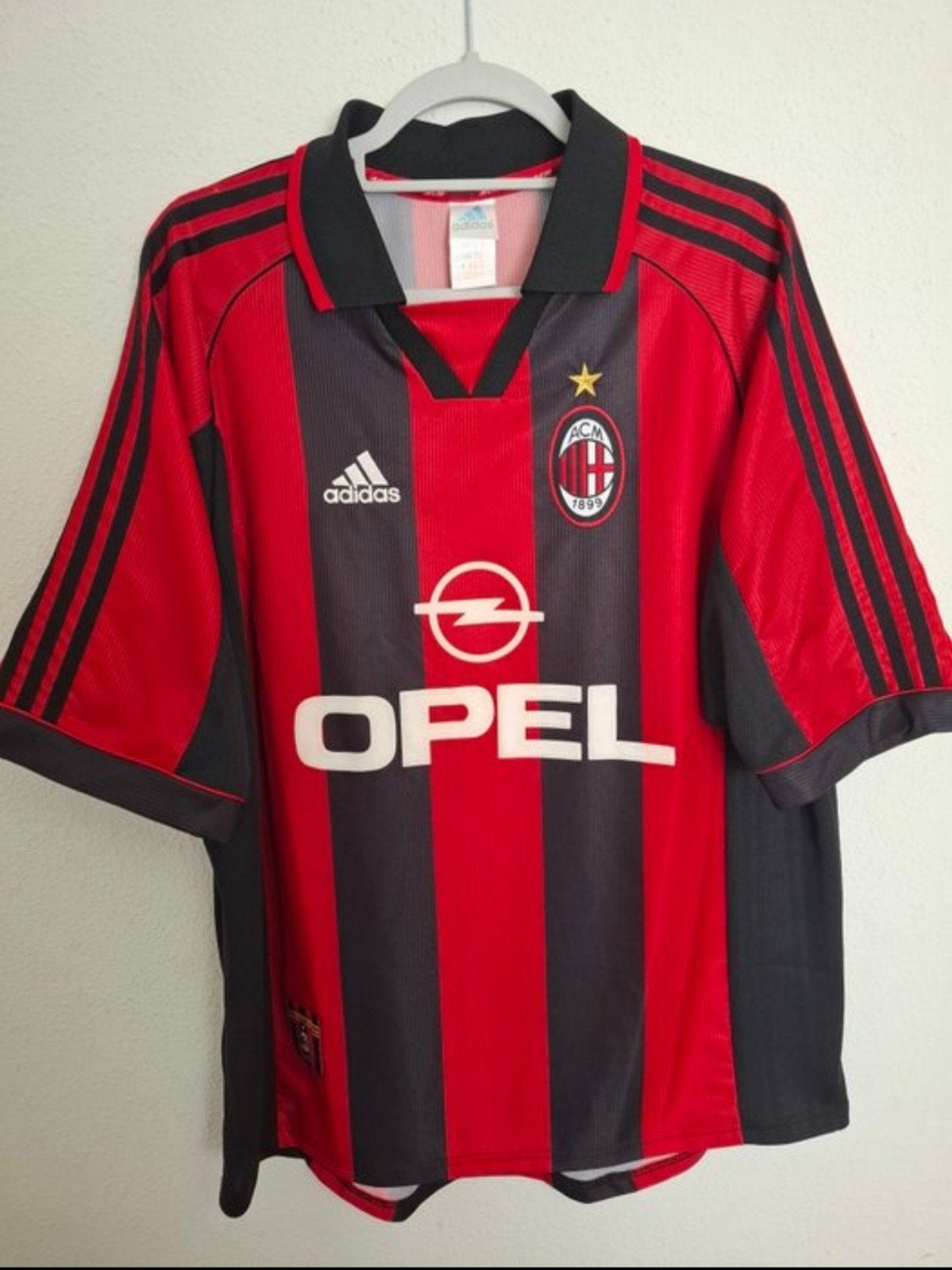 UNIEK official AC Milan 1998/1999 thuisshirt maat XL, Sport en Fitness, Maat XL, Ophalen of Verzenden, Zo goed als nieuw, Shirt