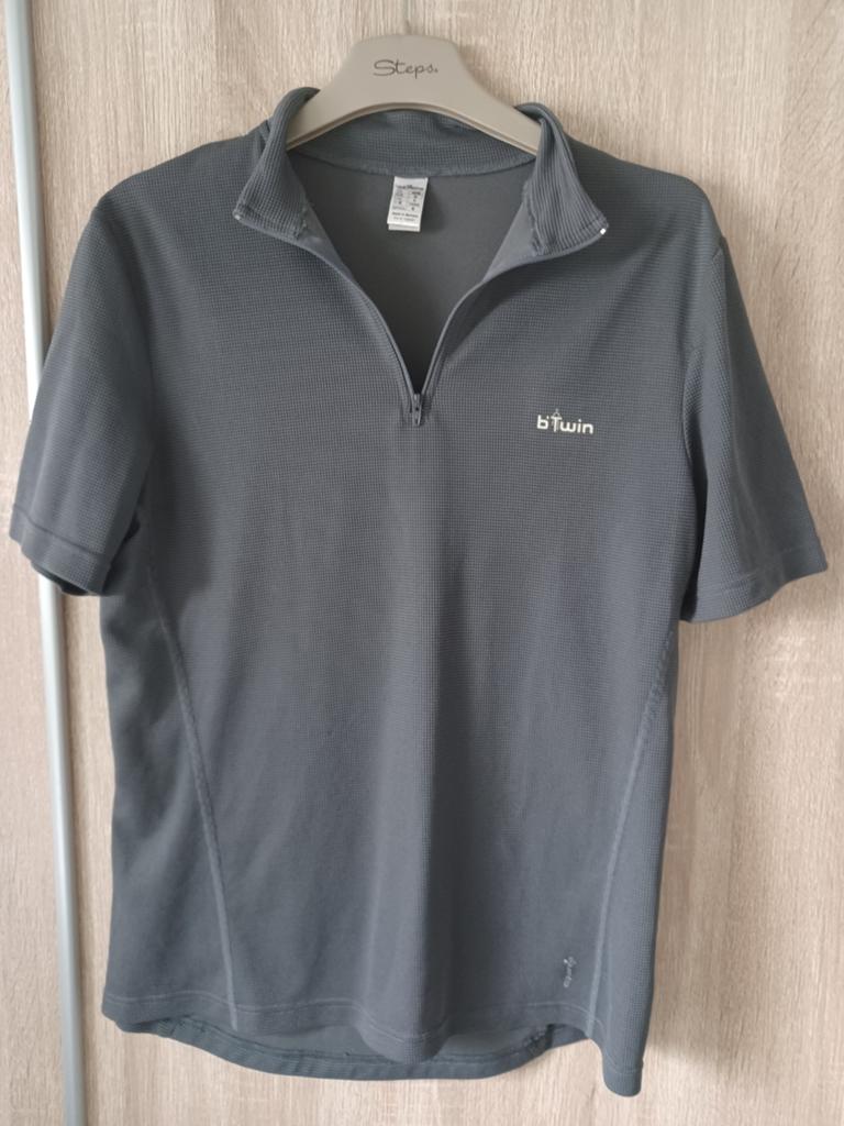 B'Twin Fiets Shirt Grijs Maat M, Maat 48/50 (M), Ophalen of Verzenden, Hardlopen of Fietsen, Grijs