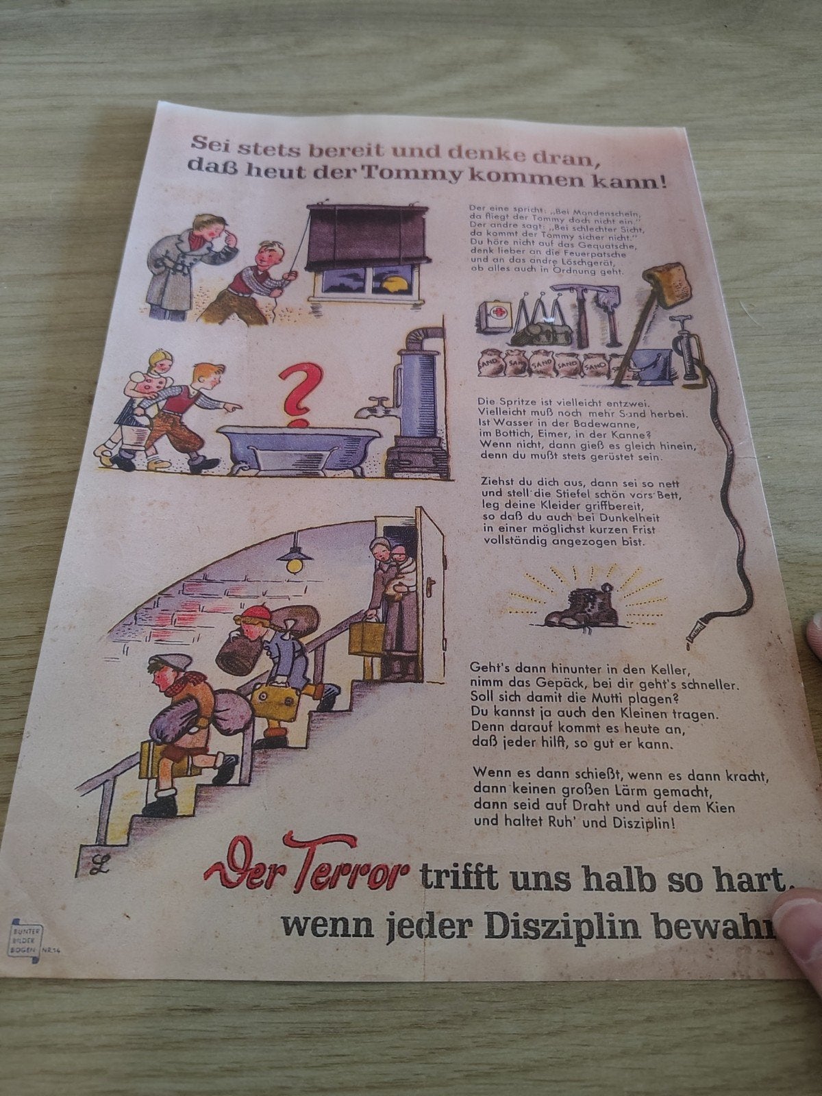 Reproductie luftschutz reclame, Verzamelen, Ophalen of Verzenden, Nederland