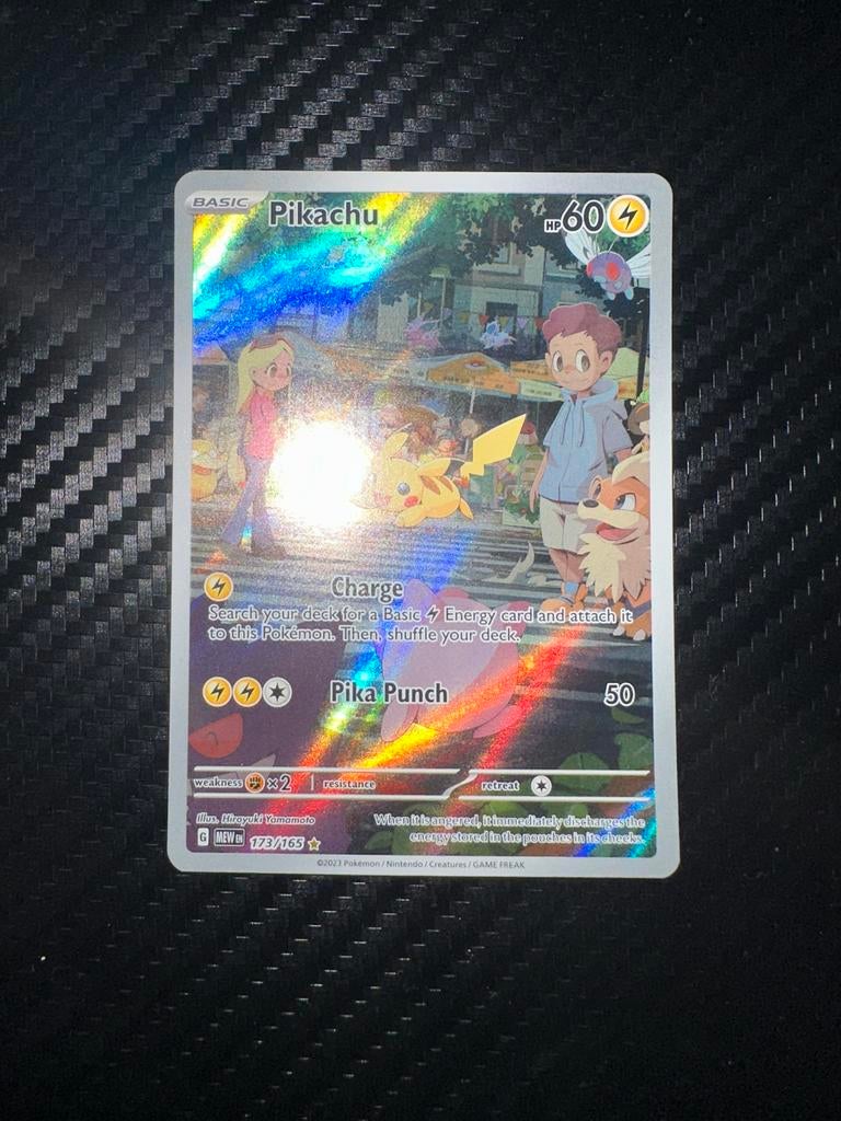 Pikachu 173/165 - NM, Ophalen of Verzenden, Zo goed als nieuw, Losse kaart, Foil