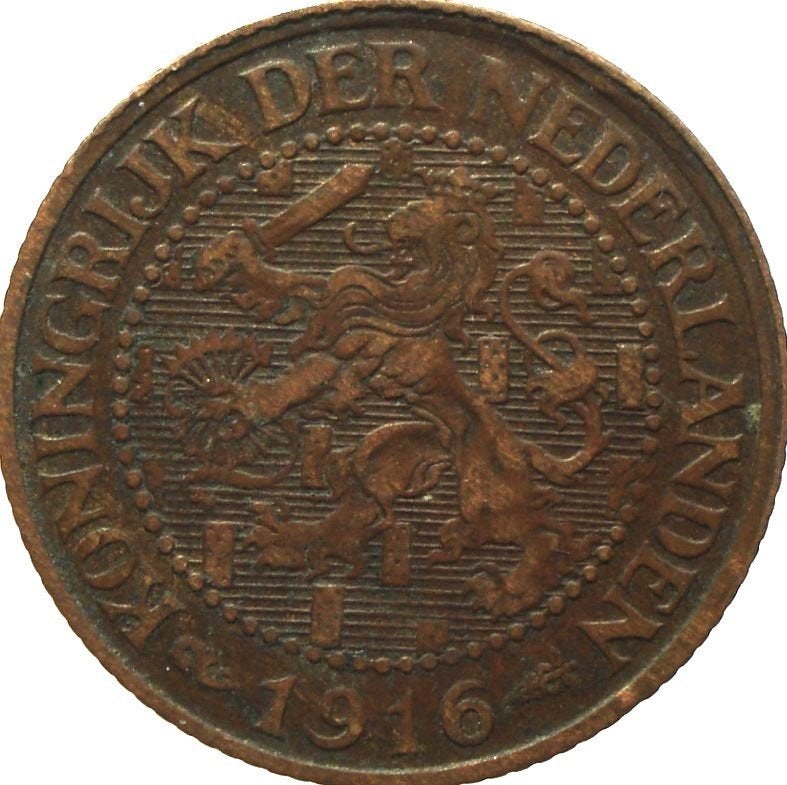 Nederland 2,5 cent 1916, Postzegels en Munten, Ophalen of Verzenden, Koningin Wilhelmina, Overige waardes, Losse munt