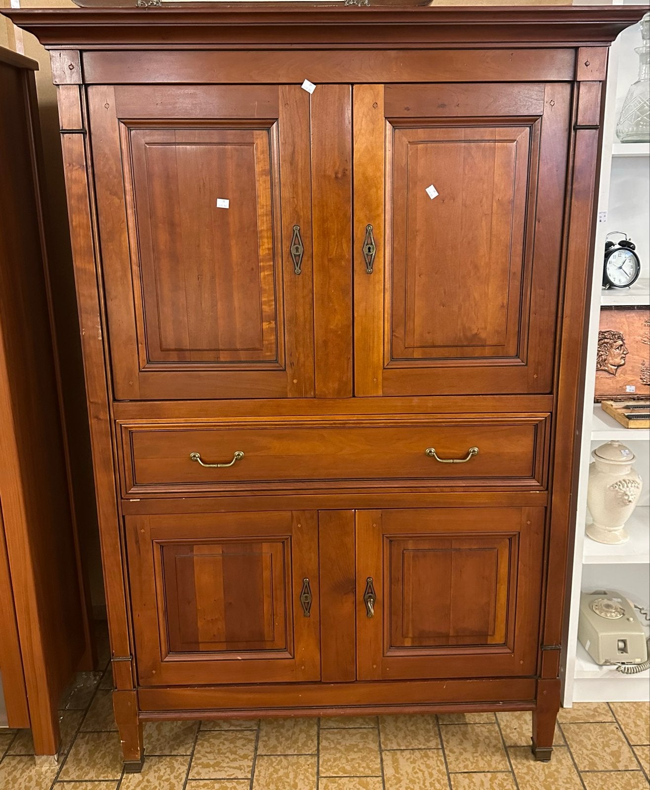 Antieke houten kast met lades en deuren, Antiek en Kunst, Ophalen of Verzenden