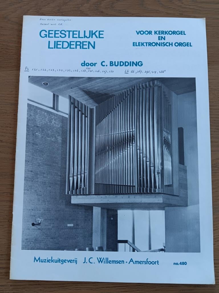 C. Budding - Geestelijk Liederen 12 psalmen met voorspel, Ophalen of Verzenden, Gebruikt, Artiest of Componist, Populair
