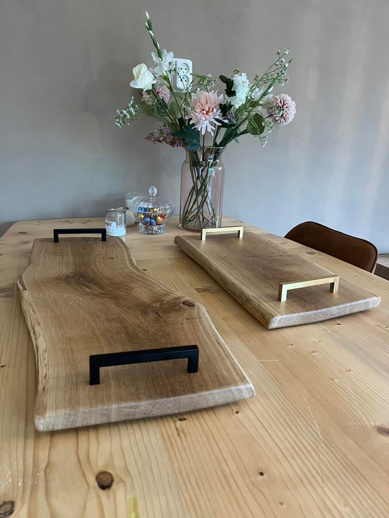 Eiken dienbladen, Ophalen of Verzenden, Zo goed als nieuw, Rechthoekig, Hout