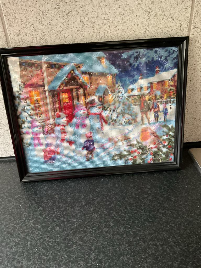 Diamond Painting Wintertafereel, Ophalen, Zo goed als nieuw, Knutselwerk