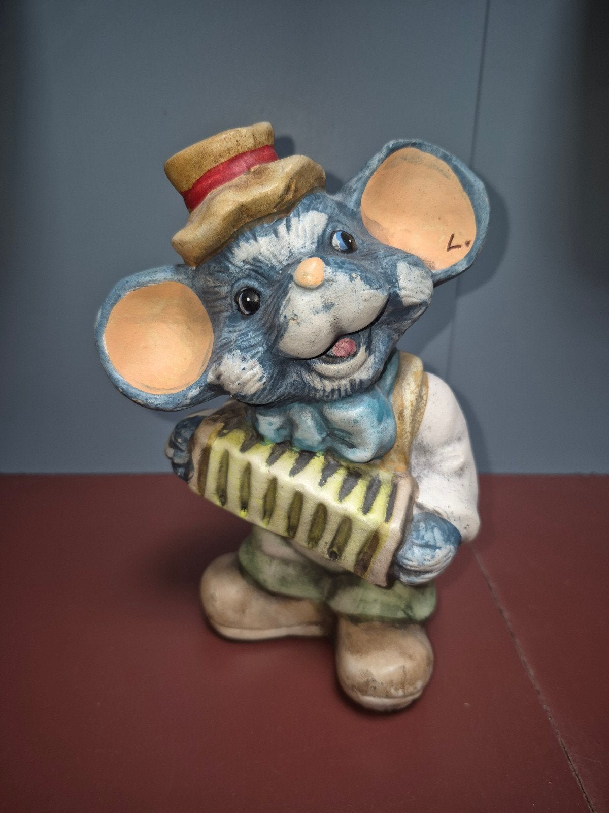 Vintage Muis met Accordeon Spaarpot - Keramiek, Ophalen of Verzenden, Zo goed als nieuw