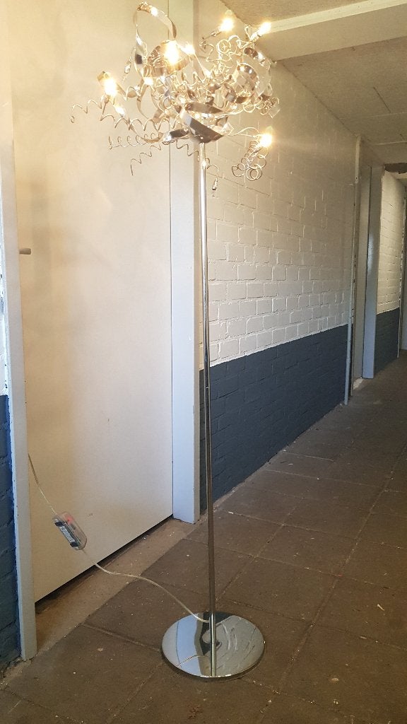 Kunstige ontwerp vloerlamp Lamp # Dimbaar # 20e, Ophalen, Zo goed als nieuw, Natuurlijk materiaal, 150 tot 200 cm
